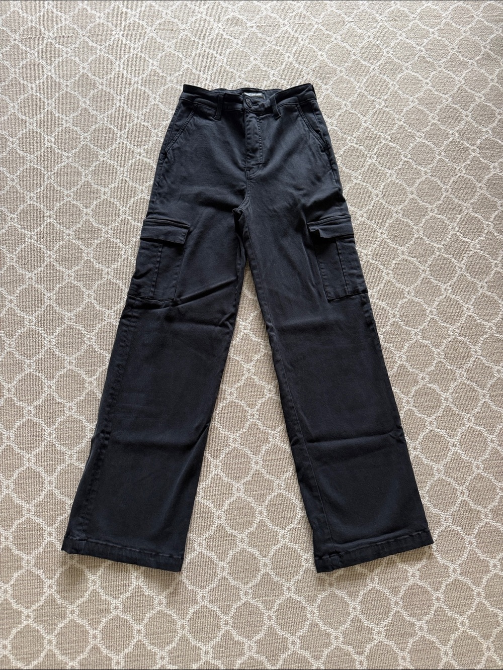 Kut from the Kloth Black Wide-Leg Cargo Trousers